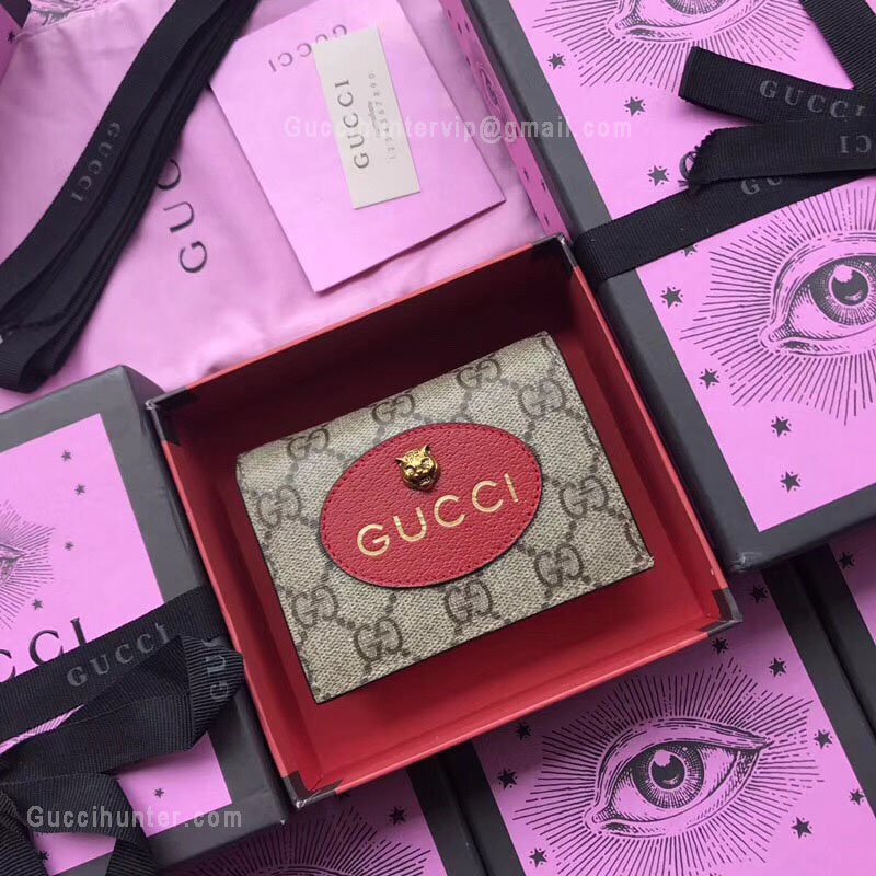 Gucci GG Supreme Wallet Red 476420